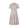 JUZUI Retro Countryside Floral 100% Cotton Dress for Women 2025 Summer Collection