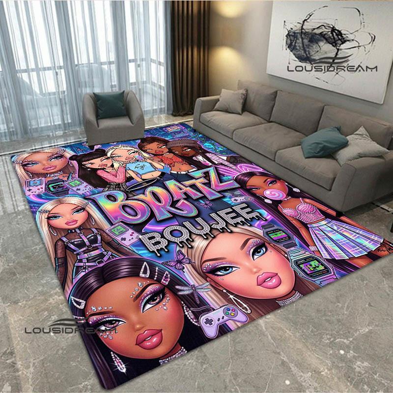 Bratz kawaii printed carpet Non-slip carpet outdoor carpets area rug Home bedroom decor rug for bedroom birthday gift
