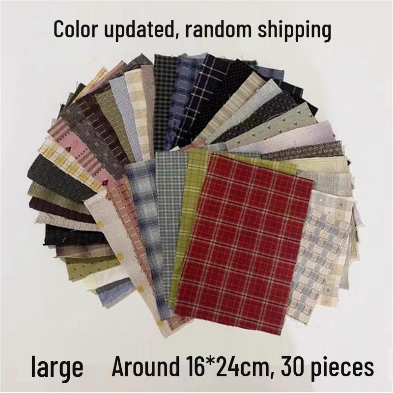 Pre-dyed Small Fabric Scraps for Doll Clothes and Patchwork Quilts with Needle by Hai Leide Zhu