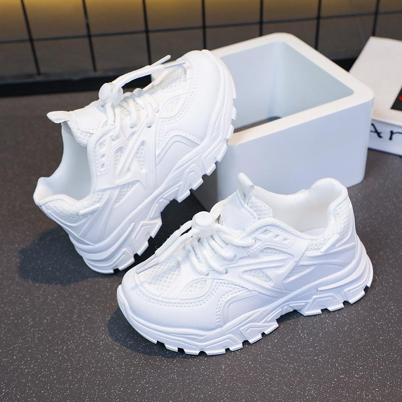 

Little white shoes versatile children s breathable dad shoes 2025 summer new girls ins sports shoes boys running shoes 26