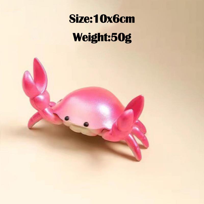 Crab Pen Holder Funny Weightlifting Crab Pen Stand Creative Cute Storage Rack for Single Storage Office Desktop Ornament Gifts