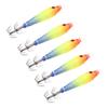 5Pcs Fishing Squid Jigs Saltwater Fishing Lures Squid Jigs Hook Soft Fishing Lures Luminously Blowing Tube Shrimp Lures