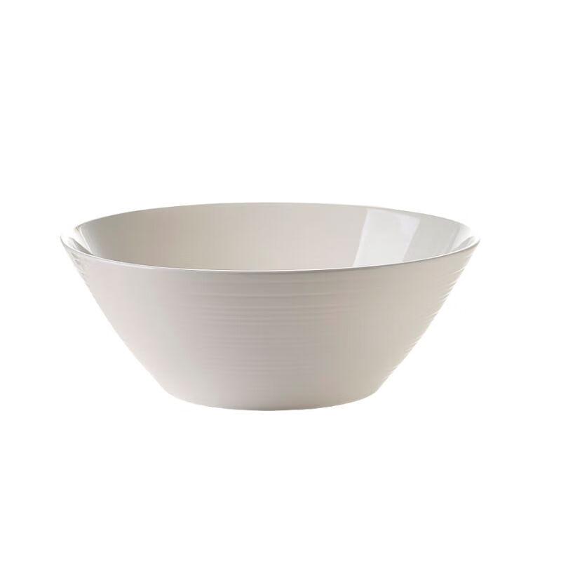 Qianxing 10-inch Ribbed Ceramic Large Soup Bowls