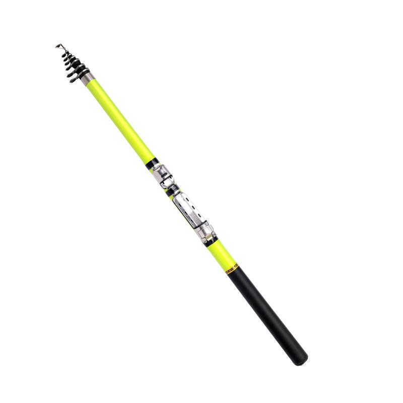Six-Color Fishing Rod Combo: Super Hard, Long Cast Sea Rod with Metal Reel for Big Fish.