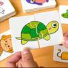 Montessori Toddler Puzzle Cards Toys For Kids Cognitive Fruit Animal Matching Puzzle Games Children Learning Educational Puzzle