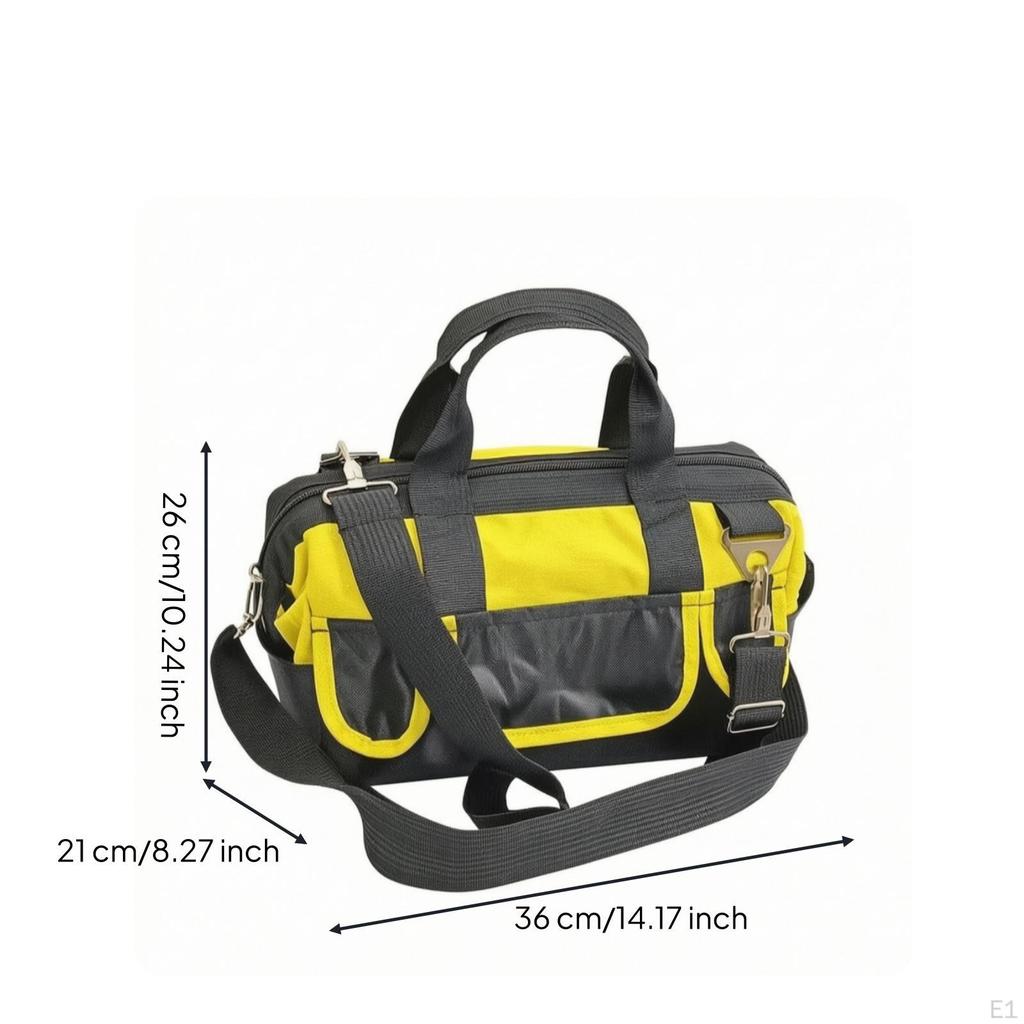 Canvas Tool Bag durabilityResistant with Shoulder Strap Waterproof for Electricians, Repair