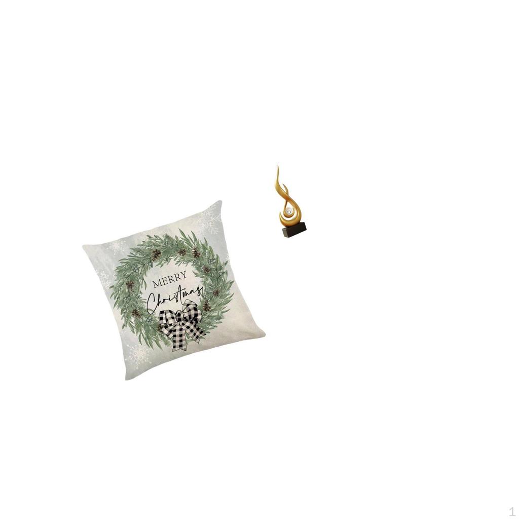 Festive Abstract Flame Art Pillow Cover Modern Sculpture Ornament for Sofa Couch Home Office Living