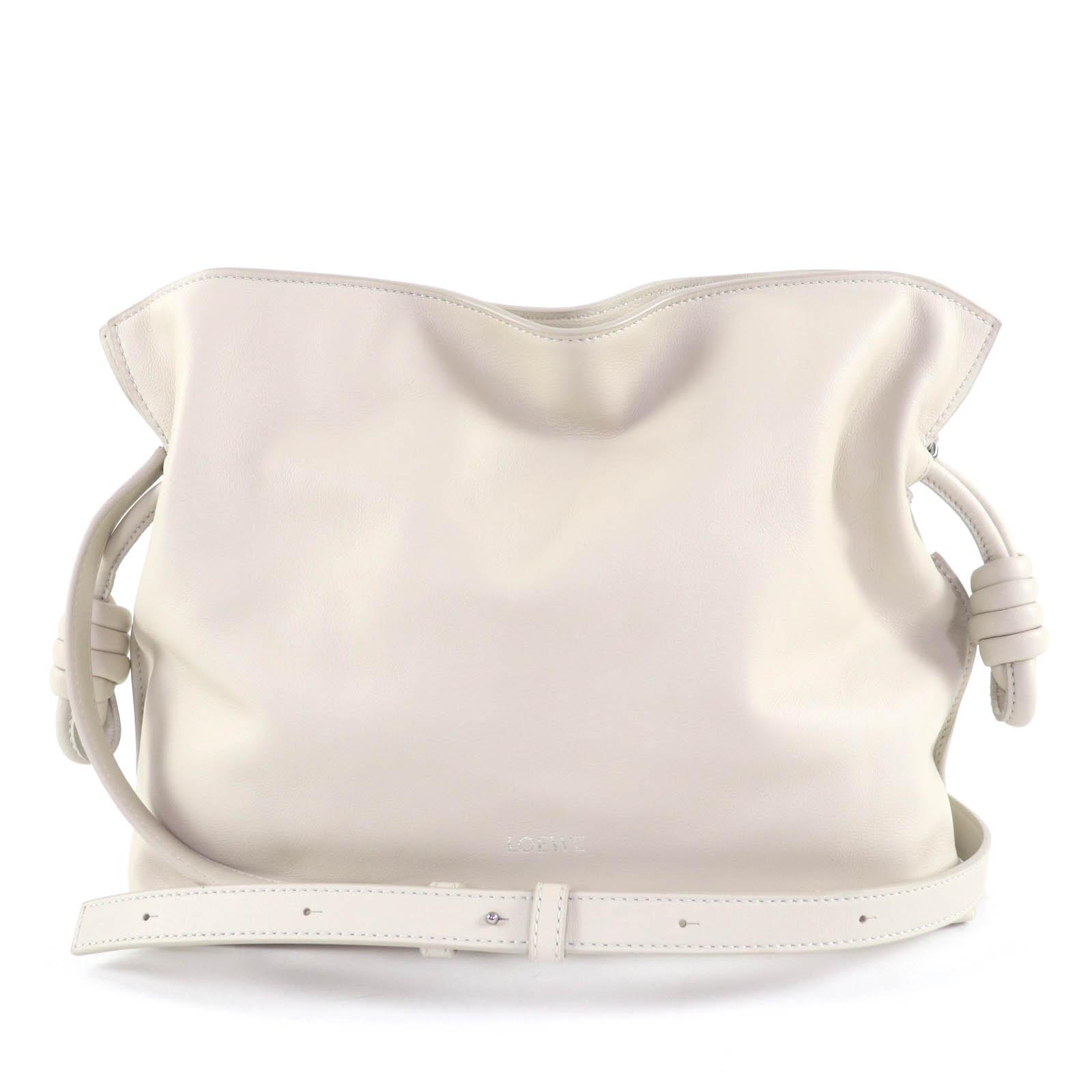 

Excellent LOEWE Shoulder Bag Flamenco clutch medium Sea salt Nappa leather Used