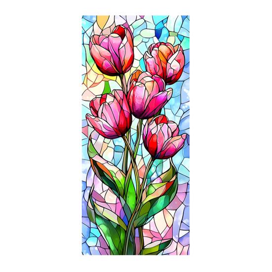 Декоративная пленка для окон с витражным цветочным узором, статическая наклейка на стекло, декоративная наклейка на стекло для стеклянных дверей и окон, блокирующая УФ-излучение, контролирующая тепло A