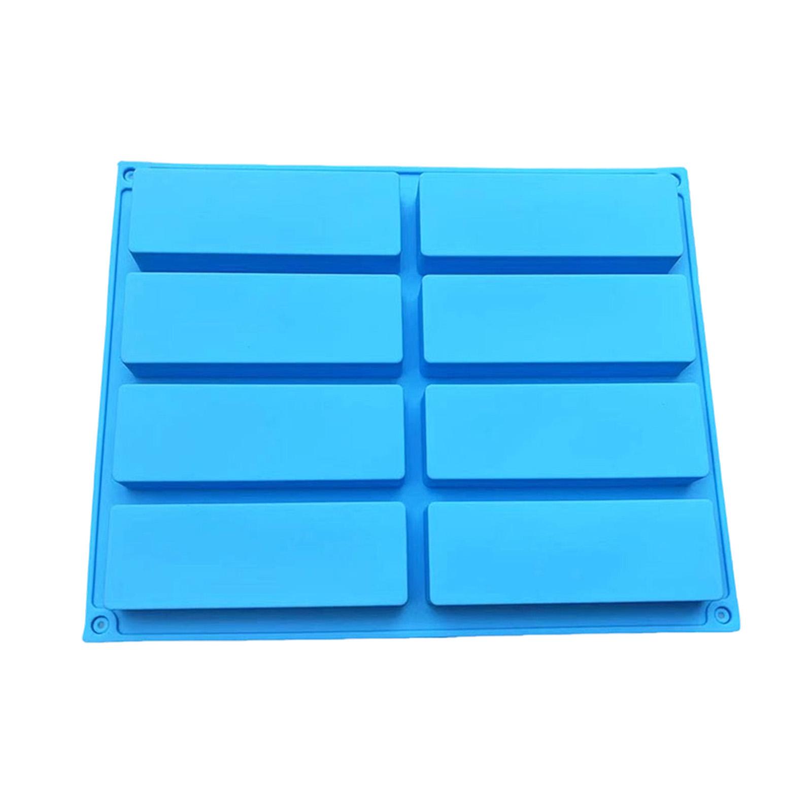 

Rectangular Silicone Baking Mold Nonstick Flexible Tray for Homemade Cake Bread Soap Chocolate Bar One Size синий