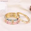 Vintage Ethnic Style Enamel Flower Bracelet Elegant Luxury Cloisonne Bangle Adjustable Open Bangle For Women Fashion Jewelry
