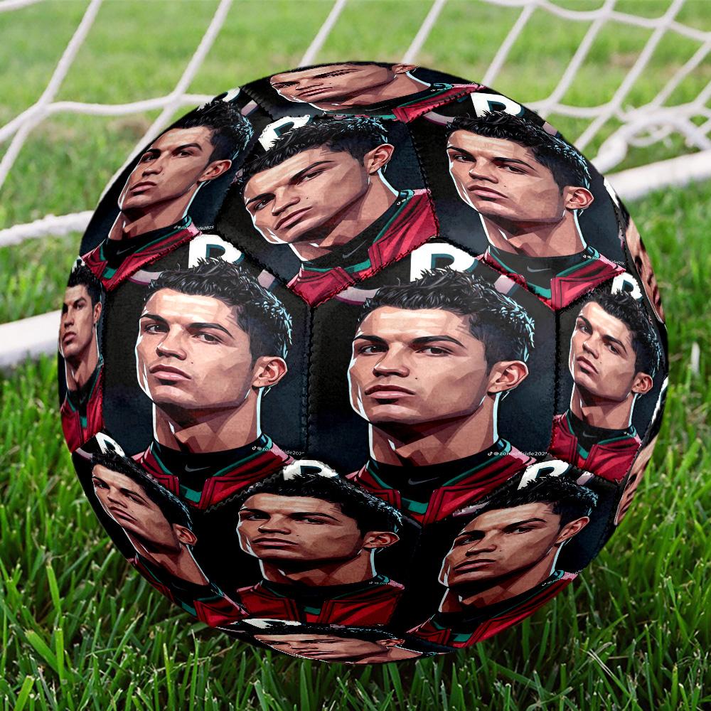 Cristiano Ronaldo Size 5 Soccer Balls, High-Quality, Anti-Slip, Protective Football, a Unique Gift Suitable for Birthdays, Christmas