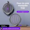 Raqueta eléctrica mata mosquitos 4 en 1 recargable plegable y extensible para hogar u oficina