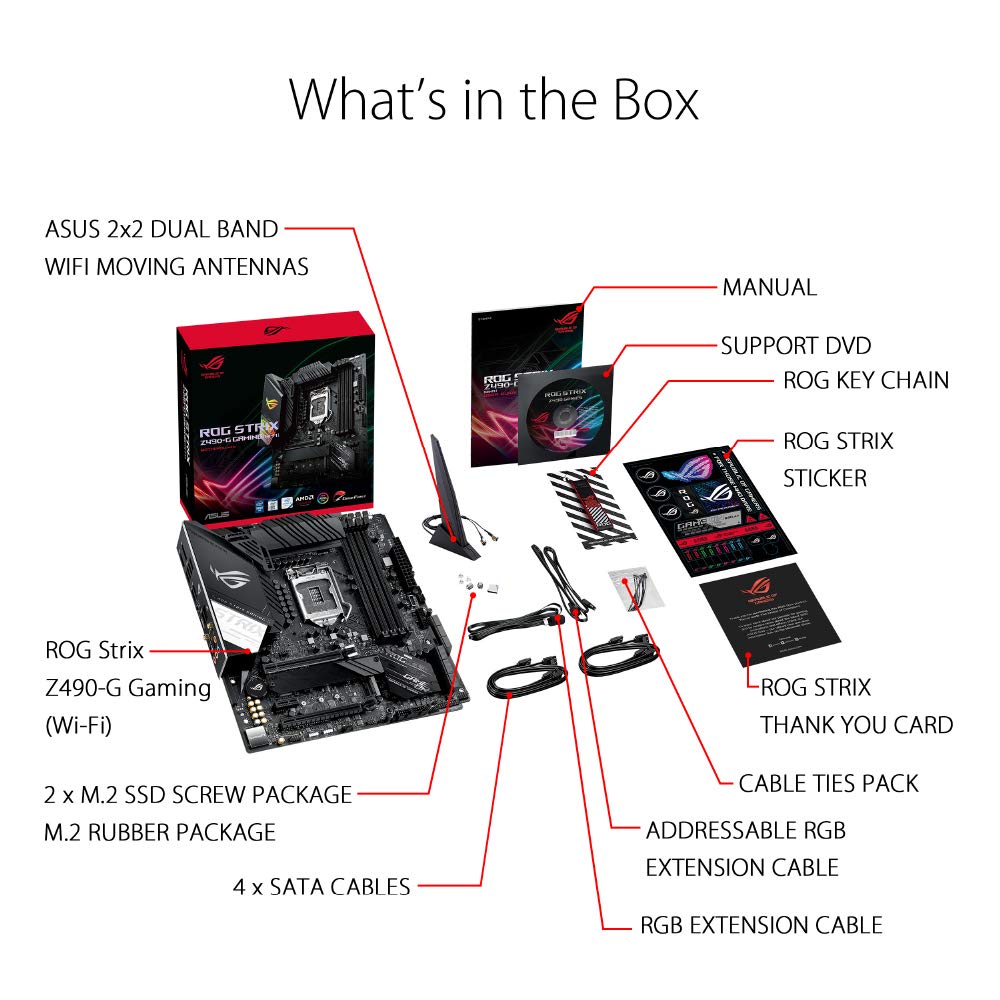 LGA1200 ROG STRIX GAMING with ASUS Intel Z490 Z490-G (WI-FI) [MicroATX]