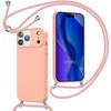 Case with Lanyard - BOOLING - for iPhone 17 Pro - Pink Anti-Scratch Liquid Silicone