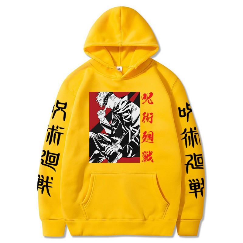 Jujutsu Kaisen Anime Hoodie Unisex Oversized Print Sweatshirt Teens Casual Fall Wear