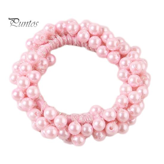 

Цветная искусственная жемчужина для волос, высокая эластичная резинка для волос, женская высокая резинка для волос, держатель для хвоста, аксессуар для волос