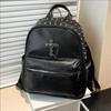 Stilvoller Punk Rock Rucksack mit Kreuzmotiv Nieten Unisex Streetwear Reisetasche Teens 20L PU Design