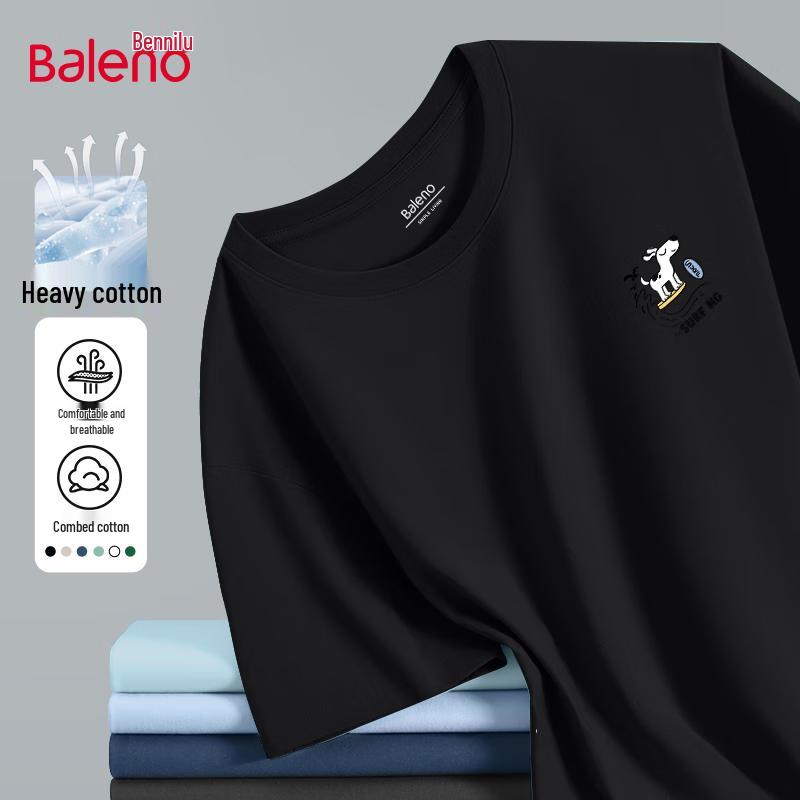 Baleno Men's Oversized Pure Cotton Short Sleeve T-Shirt with JPB Surfing Dog Print