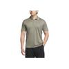 Adidas Pure Color Small Logo Pullover Sports Casual Short Sleeve Polo Shirt Men Tops Taupe JI8702
