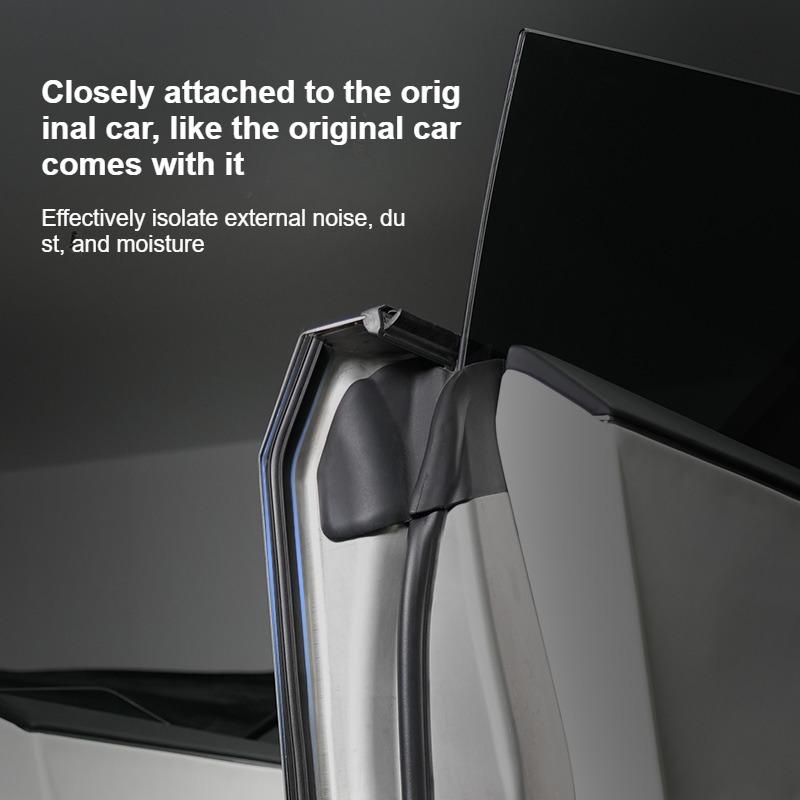 Car Door Sill Sealing Strip for Tesla Cybertruck 2025 Rubber 4PCS Soundproofing Strip Door Seal Soundproof Kit Car Accessories