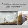 Compasses Map Scale Ruler with Lanyard Navigation Tool Plastic Multifunction for Hiking Camping Outdoor Equipment