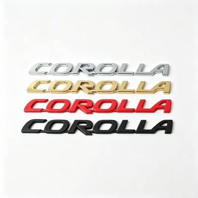Geeignet für Auto-Logo COROLLA Hecklogo personalisierte Modifikation Metall englischer Buchstabenaufkleber Autoaufkleber schwarz