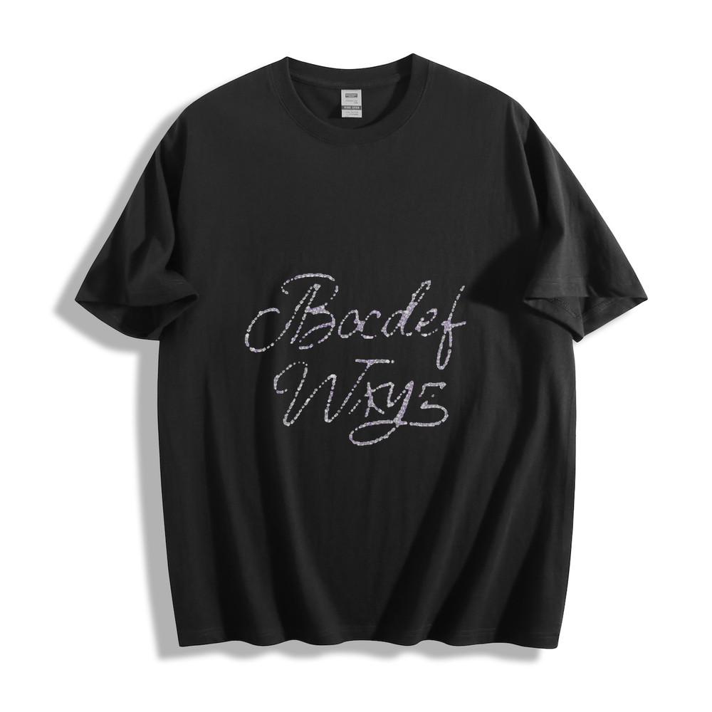 

Glittery Cursive Bbocdef Wxyz Graphic T-Shirt XL