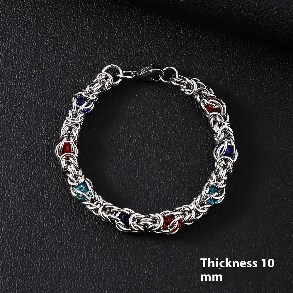 Bracciale da Uomo in Acciaio Inossidabile Semplice Prepotente Punk Alto Senso Cubano Acciaio al Titanio Bracciale Gioielli da Uomo