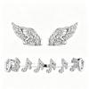 Hot Sale Brass CZ Inlaid Wing&Music Note Combined Grillz Sweet Hollow Angel Wings HipHop Teeth Grillz Bling Rapper Mouth Jewelry