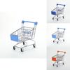 Adorable Children's Mini Metal Shopping Trolley And Colorful Basket Role Play Toy Set For Imaginative Play