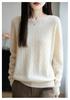 Women's Cable Knit Round Neck Pullover Sweater - Long Sleeve Knitwear for Autumn and Winter
