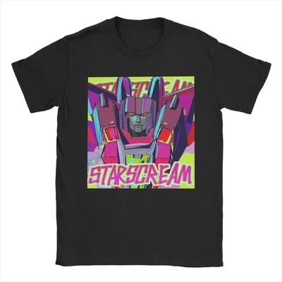 Mens Womens Starscream Transformersed T Shirt Pure Cotton Graphic Printed Tee Shirts Top Clothing