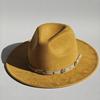 Military Green Suede Hats For Women Hats For Men Cowboy Hat Caps Western Cowboy Belt Bands Fedoras Chapeau Feutre Homme