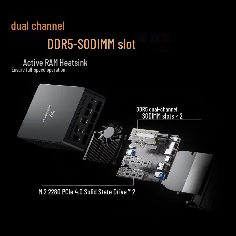 MINISFORUM UM880PRO AMD Ryzen R7-8845HS Oculink Mini PC (CN version)