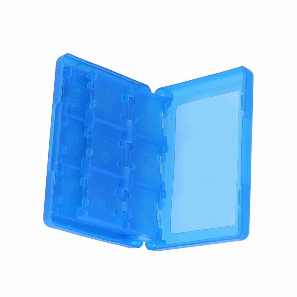 PP Game Card Case Holder Blue 28 In 1 Cartridge Storage Box White Pink Game Card Case Box for Nintendo 3DS/DSL/DSI/LL