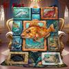 Ocean Fish Gallery 2D Flat Pattern Flannel Blanket, High Quality All Seasons, Home Decor, Warmth and Comfort, Perfect for Christmas Gifts.