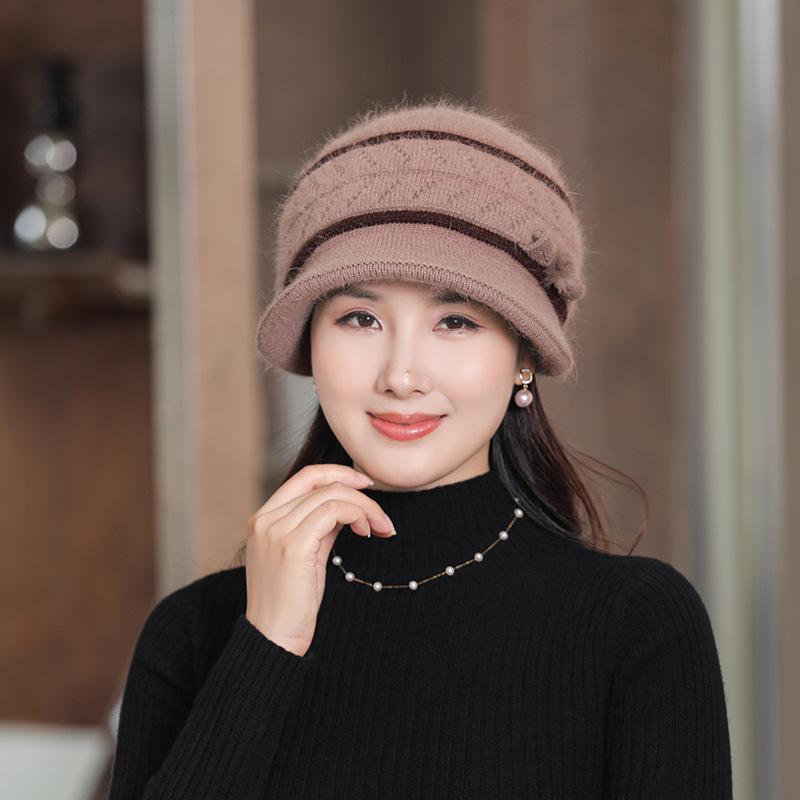 Ladies Outdoor Gloves 1 Set Hat Scarf Gloves Non Allergenic Comfortable Thick Mother Cap Scarf Mittens for Daily