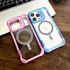 Shockproof Armor Transparent Magnetic Phone Case For iPhone 16 15 14 13 12 Pro Max Plus 11 For Magsafe Adsorption Cover