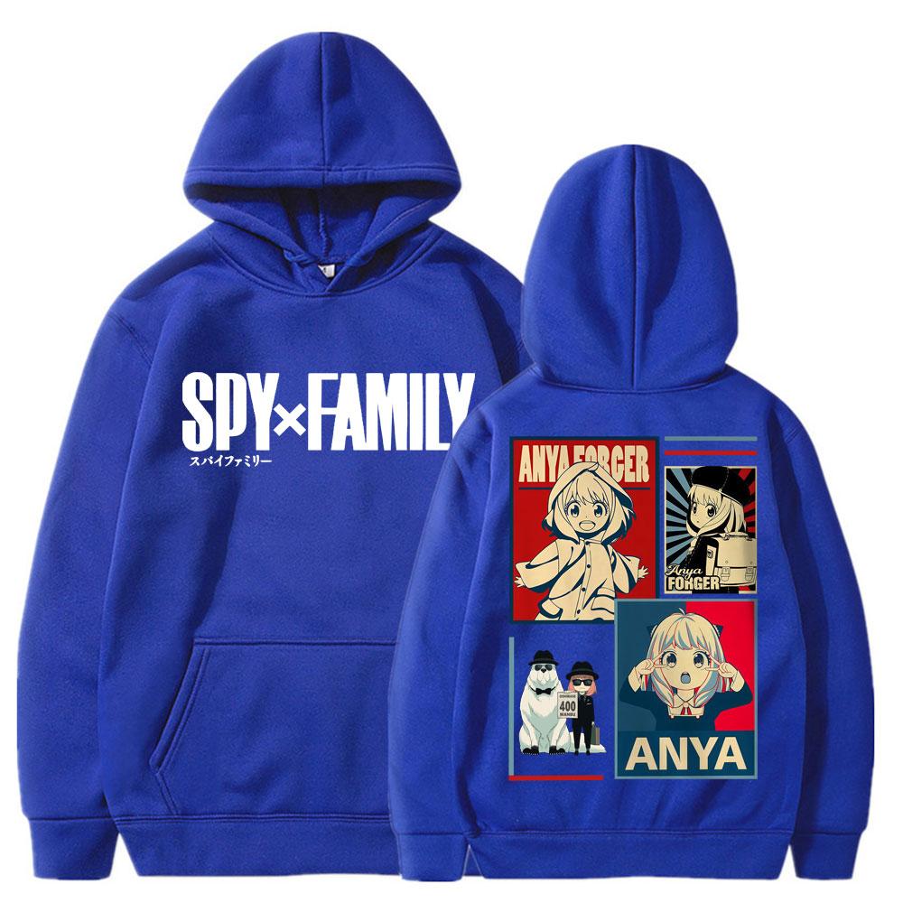 Japan Anime Spy X Family Anya Forger Hoodie Herren Damen Kawaii Manga Ästhetisch Sweatshirt Fleece Oversized Herbst Lässig Sportbekleidung