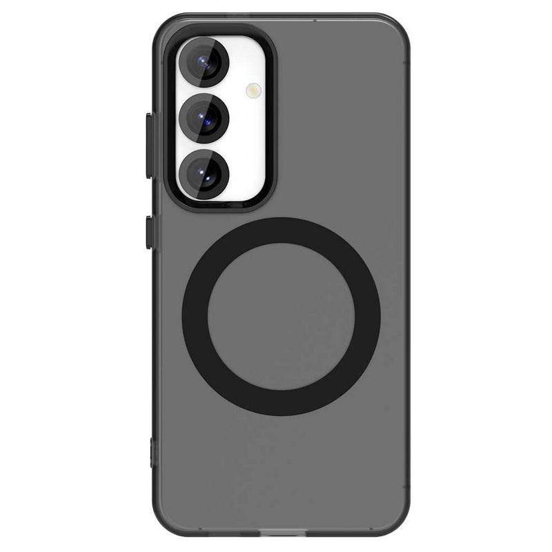 Wireless Charge Magnetic Matte Hard PC Back Cover For Samsung S25 Ultra S24 S23 FE A56 A36 A16 A55 A15 Soft Edge TPU Shockproof Solid Color Phone Case