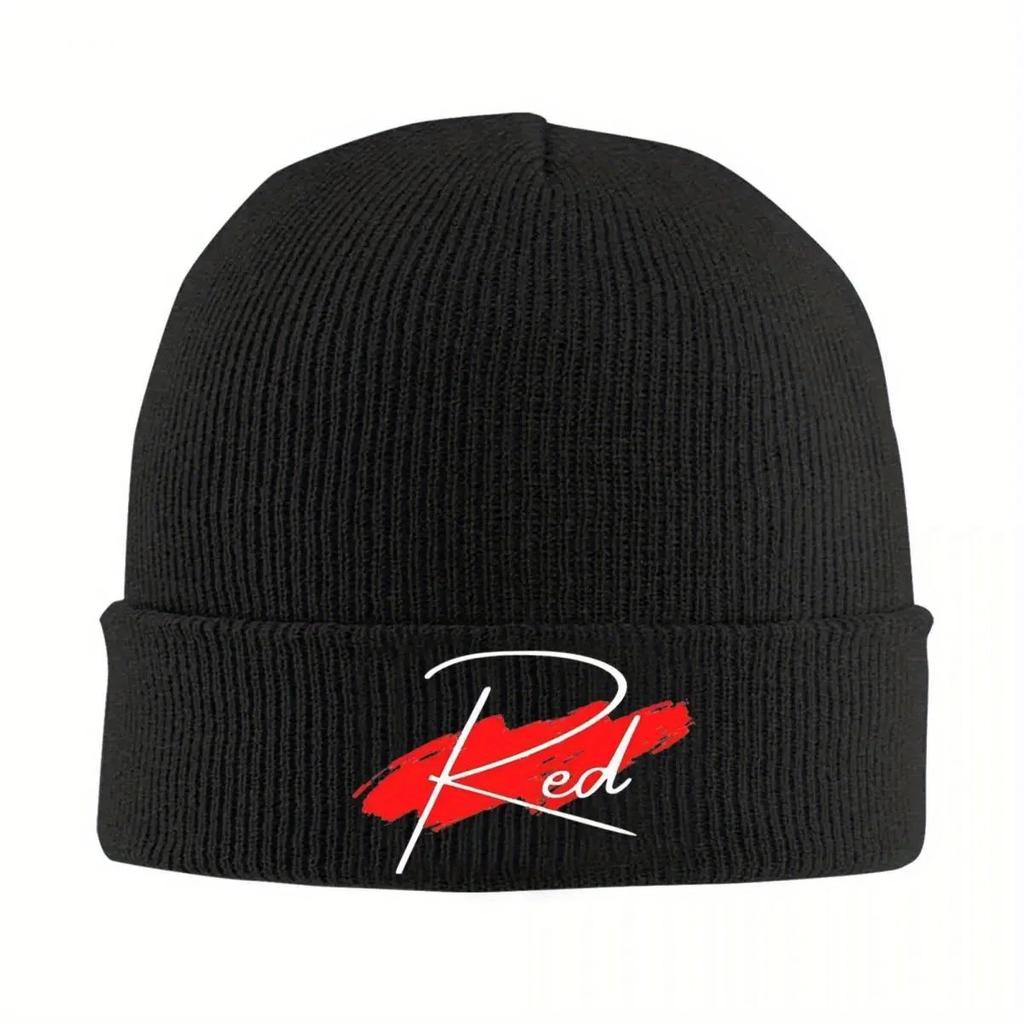 Playboi Carti Bonnet Hats red color Knit Hat FeUnisex Unisex Trendy Head Wrap Beanie Hats Autumn Outdoor Sport Graphic Cap