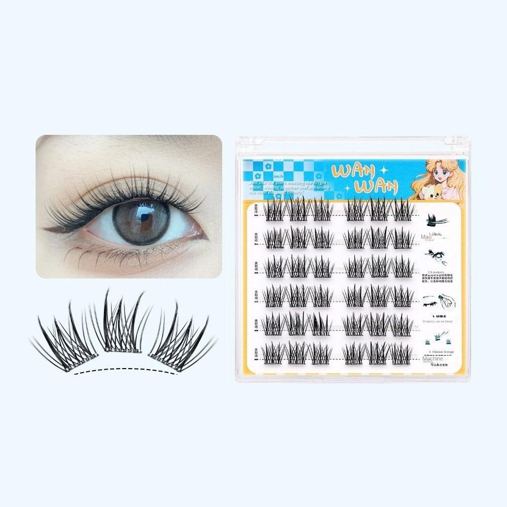 Makeup Adhesive False Eyelashes DIY Glue Free Fake Lashes Self-adhesive Lash Clusters  Makeup Tool