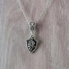 Vintage Gothic Rose Necklace Shield Pendant Victorian Jewelry Birthday Gift for Women Gothic Style Lovers