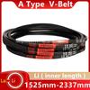 Type A Rubber V-belt Triangle Belt Industrial Agricultural Equipment Transmission Belt Li 1525 1800 1950 2000 2057 2120 2337mm