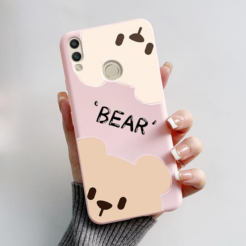 For Huawei Honor 8X Case Honor8X JSN-L22 JSN-L21 Bear Phone Case Soft TPU Cover Funda For Honor 8C BKK-L21 BKK-LX1 Honor8C Capa