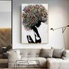 Abstract Woman Colorful Hair Watercolor Canvas Painting Poster Prints Wall Art Pictures for Living Room Home Decoration Cuadros