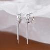 Fashionable And Creative Silver Color Knotted Earrings Suitable For Men And Women Simple Tassel Chain Earrings Daily Jewelry Gifts