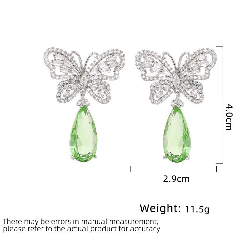 Damen Leichter Luxus Design Elegante Tropfen Schmetterling Ohrringe Modische Und Vielseitige Nischendesign Ohrringe Tägliche Accessoires