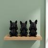 3pcs Decorations Intelligent Dogs Statue Small Dog Sculpture Living Room Shelves